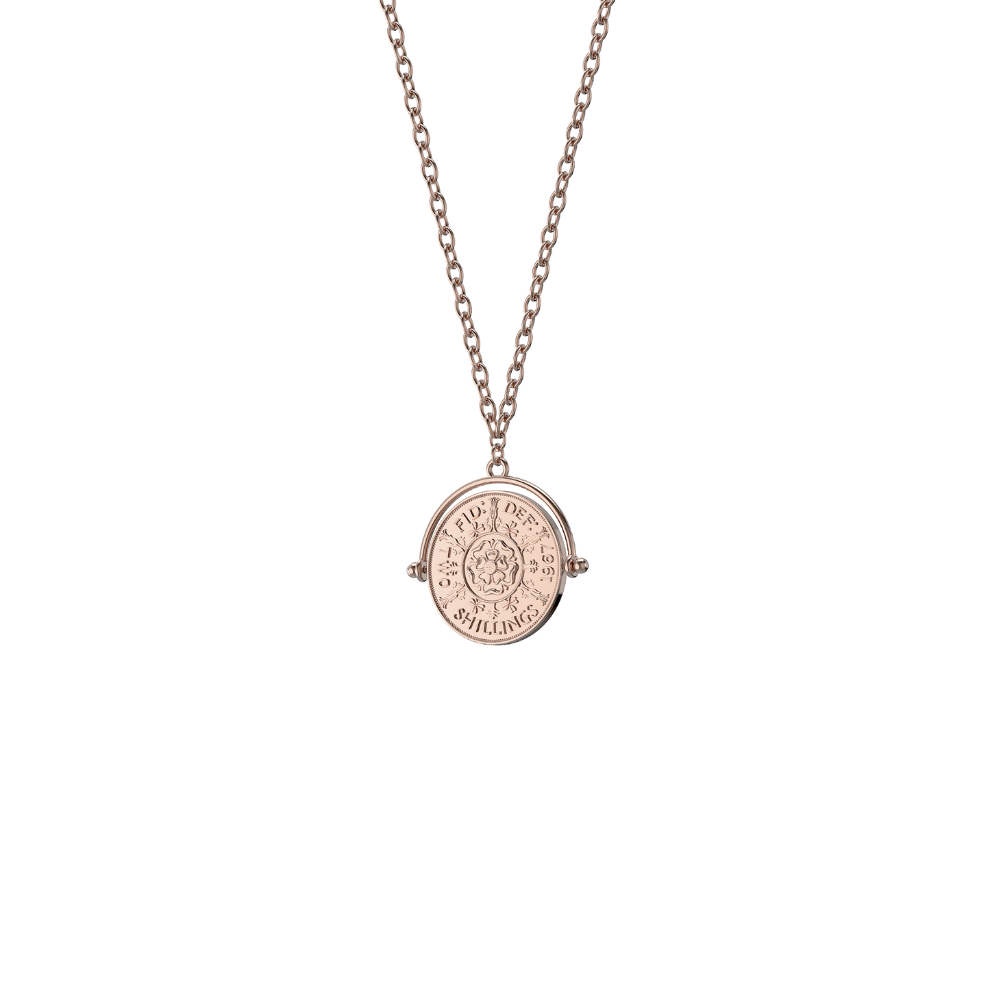 ALLUSION NECKLACE REVERSIBLE FOB / COUPLET ROSE GOLD