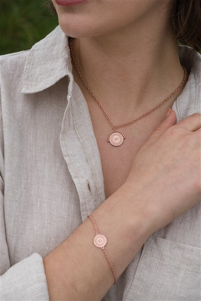 ALLUSION NECKLACE REVERSIBLE FOB / COUPLET ROSE GOLD